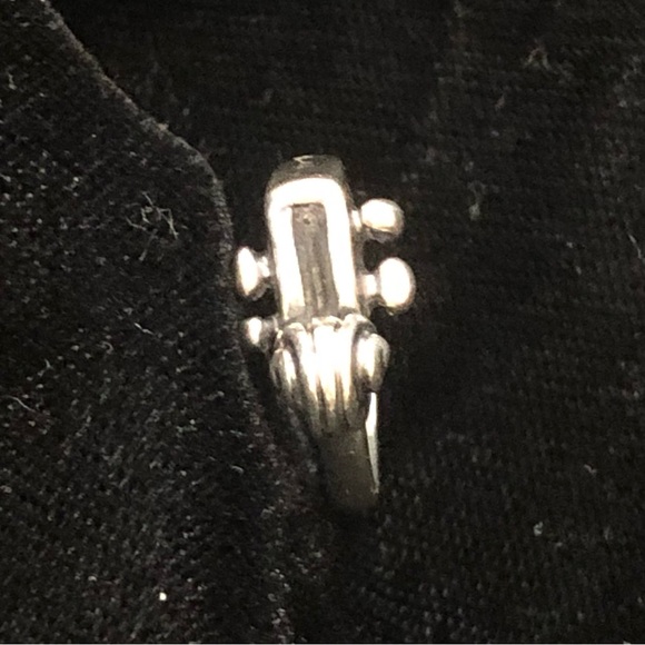 .925 silver violin/viola/cello/bass scroll ring size 5 - Picture 3 of 4